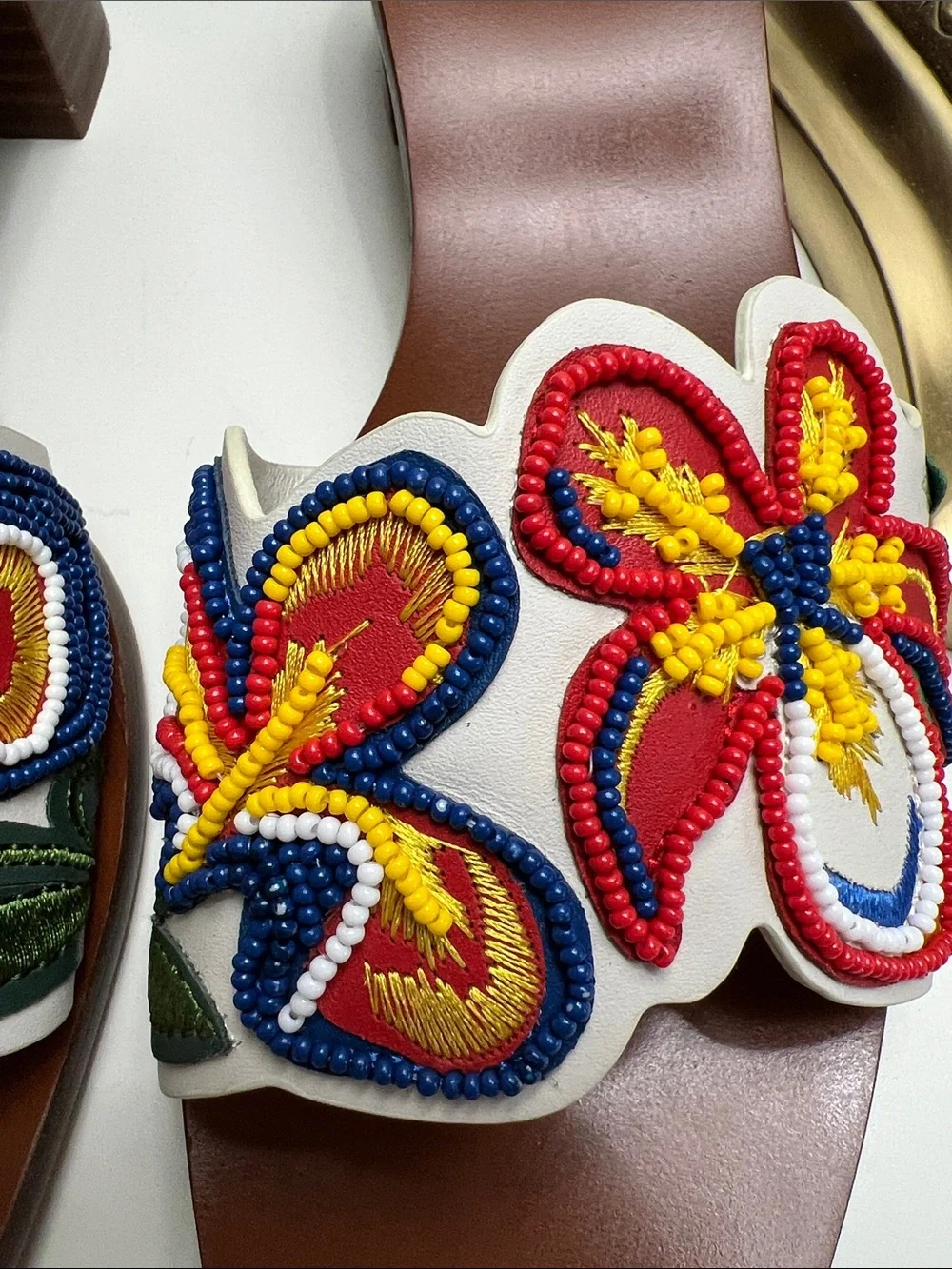 Bianca Floral Embellished Slide Sandal Tory Burch